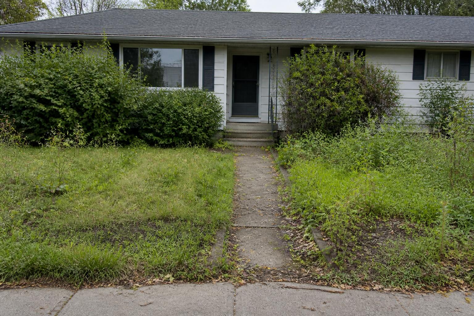 Front Yard Reset — before the work started